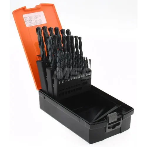 Drill Bit Set: Jobber Length Drill Bits, 29 Pc, 135 degree, High Speed Steel Oxide Drill Bit Set: Jobber Length Drill Bits, 29 Pc, 135 degree, High Speed Steel Oxide