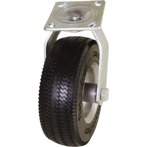 Swivel Top Plate Caster: Polyurethane, 8" Wheel Dia, 3-19/64" Wheel Width, 275 lb Capacity, 10" OAH