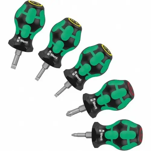Screwdriver Set: 5 Pc, Phillips & Slotted