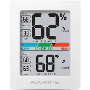 AcuRite 01083M Surface Thermometers; Thermometer Type: Digital Thermometer ; Minimum Temperature: 32 ; Maximum Temperature: 1220F; 500C ; Temperature Accuracy: +/- 1 F ; Graduation: 1.0000 ; Housing Material: Plastic