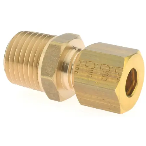 Compression Tube Connector: 1/4" Thread, Compression x MBSPT