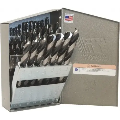 Drill Bit Set: Jobber Length Drill Bits, 135 degree, High Speed Steel Oxide Drill Bit Set: Jobber Length Drill Bits, 135 degree, High Speed Steel Oxide