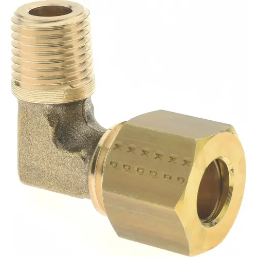 Compression Tube Male Elbow: 1/4" Thread, Compression x MBSPT Compression Tube Male Elbow: 1/4" Thread, Compression x MBSPT