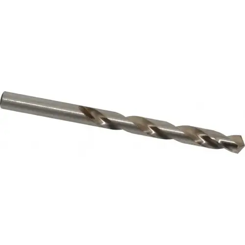 Mechanics Drill Bit: 3/8" Dia, 1180, High Speed Steel, Straight-Cylindrical Shank, Standard Point Bright/Uncoated