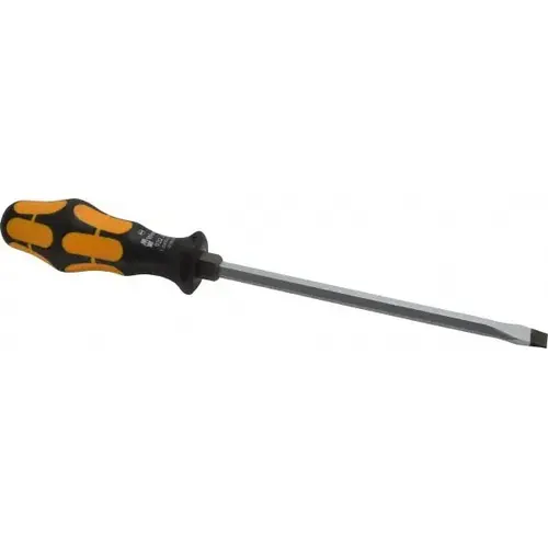 Slotted Screwdriver: 3/8" Width, 11-1/4" OAL, 7" Blade Length Slotted Screwdriver: 3/8" Width, 11-1/4" OAL, 7" Blade Length
