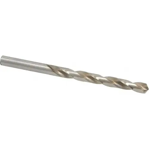 Mechanics Drill Bit: 5/16" Dia, 1180, High Speed Steel, Straight-Cylindrical Shank, Standard Point Bright/Uncoated