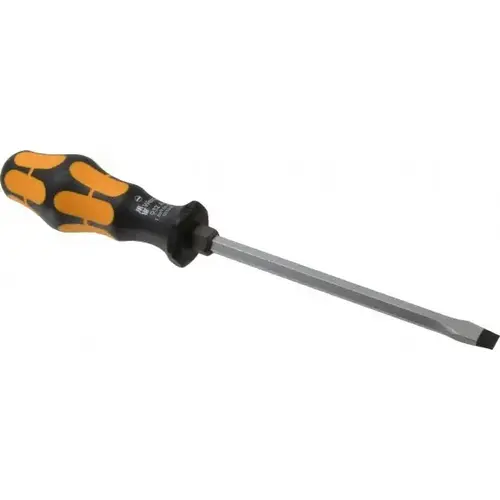 Slotted Screwdriver: 11/32" Width, 10-1/4" OAL, 6" Blade Length Slotted Screwdriver: 11/32" Width, 10-1/4" OAL, 6" Blade Length