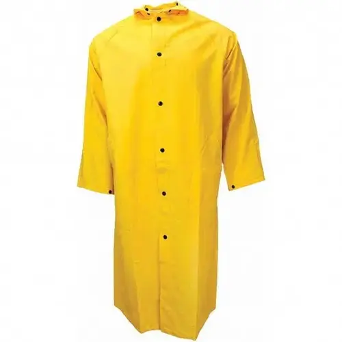 Rain Coat: Size X-Large, Yellow, Polyester Rain Coat: Size X-Large, Yellow, Polyester