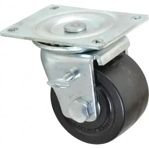 Swivel Top Plate Caster: Phenolic, 3" Wheel Dia, 1-13/16" Wheel Width, 700 lb Capacity, 3-31/32" OAH