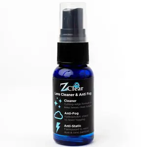 Z-Clear 10002 Z Clears' safe solution is the most favorable anti-fog spray for athletes or travelers who need a quick eyeglass cleaning on the go. The no-touch spray design makes cleaning glasses so simple anyone can do it. Each bottle can anti-fog glasses up to 400 ti