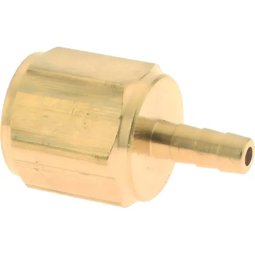 Barbed Hose Fitting: 1/4" x 1/8" ID Hose, Female Connector Barbed Hose Fitting: 1/4" x 1/8" ID Hose, Female Connector