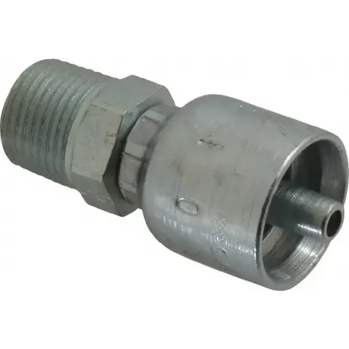 Hydraulic Hose Male Rigid Fitting: 0.25" ID, 4 mm, 3/8-18, 10,000 psi Hydraulic Hose Male Rigid Fitting: 0.25" ID, 4 mm, 3/8-18, 10,000 psi
