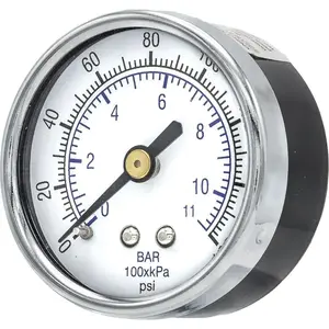 PIC Gauges 102D-204F Pressure Gauge: 2" Dial Dia, 0 to 160 psi, 1/4" MNPT, Center Back Mount