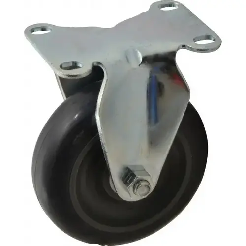 Rigid Top Plate Caster: Polyurethane, 4" Wheel Dia, 1-1/4" Wheel Width, 350 lb Capacity, 5-1/8" OAH Rigid Top Plate Caster: Polyurethane, 4" Wheel Dia, 1-1/4" Wheel Width, 350 lb Capacity, 5-1/8" OAH