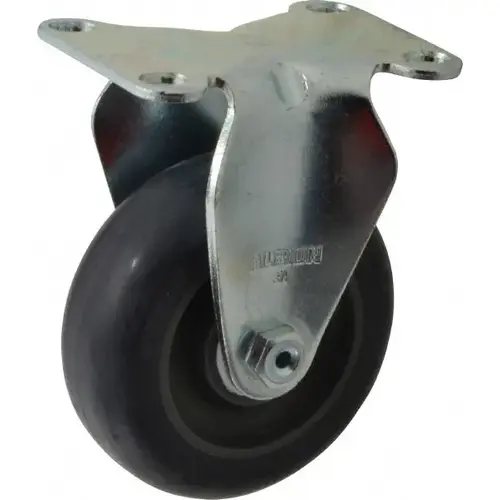 Rigid Top Plate Caster: Polyurethane, 3-1/2" Wheel Dia, 1-1/4" Wheel Width, 350 lb Capacity, 4-11/16" OAH