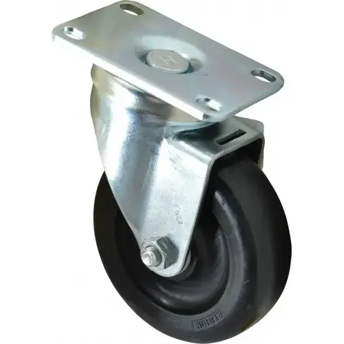 Swivel Top Plate Caster: Polyolefin, 4" Wheel Dia, 1-1/4" Wheel Width, 300 lb Capacity, 5-1/8" OAH Swivel Top Plate Caster: Polyolefin, 4" Wheel Dia, 1-1/4" Wheel Width, 300 lb Capacity, 5-1/8" OAH