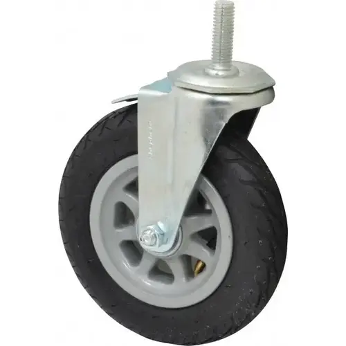 6" Diam x 1-1/4" Wide, Rubber Swivel with Brake Caster 6" Diam x 1-1/4" Wide, Rubber Swivel with Brake Caster