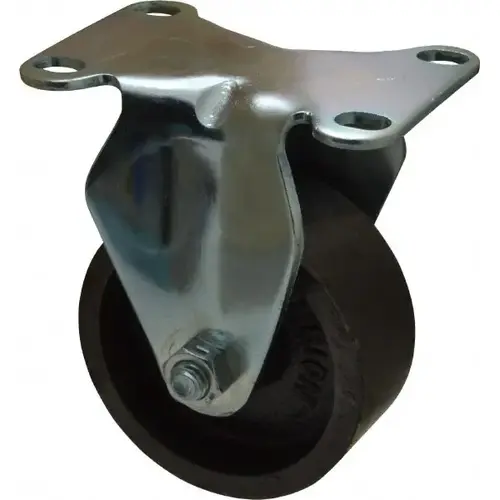 Rigid Top Plate Caster: Cast Iron, 3" Wheel Dia, 1-1/4" Wheel Width, 300 lb Capacity, 4-1/4" OAH Rigid Top Plate Caster: Cast Iron, 3" Wheel Dia, 1-1/4" Wheel Width, 300 lb Capacity, 4-1/4" OAH