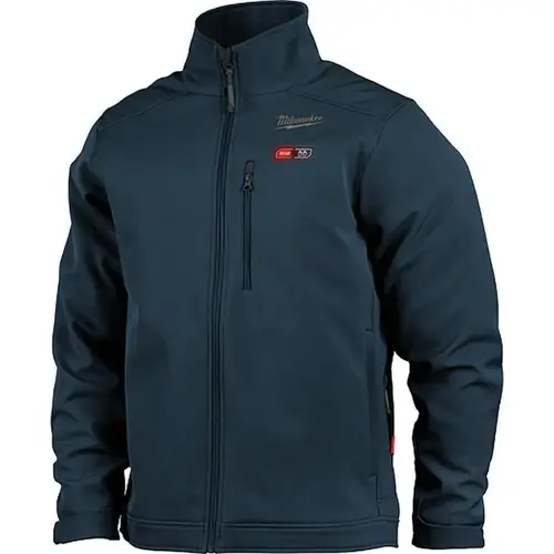 Heated Jacket: Size 3X-Large, Navy Blue, Polyester Heated Jacket: Size 3X-Large, Navy Blue, Polyester