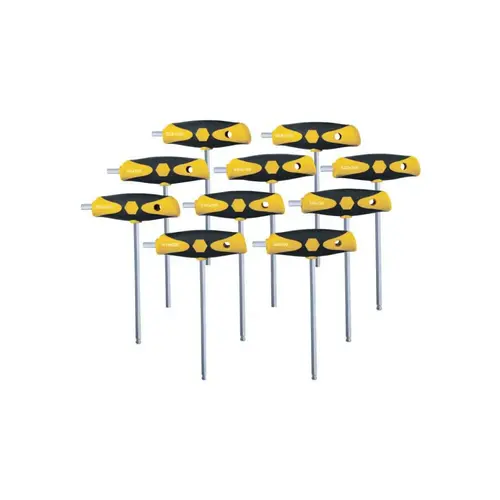 Wiha 10 Piece Softgrip Dual Drive Hex SAE T-Handle Set Wiha 10 Piece Softgrip Dual Drive Hex SAE T-Handle Set