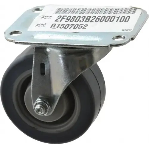 Swivel Top Plate Caster: Thermoplastic Rubber, 3" Wheel Dia, 1-1/4" Wheel Width, 125 lb Capacity, 3-3/4" OAH Swivel Top Plate Caster: Thermoplastic Rubber, 3" Wheel Dia, 1-1/4" Wheel Width, 125 lb Capacity, 3-3/4" OAH