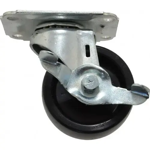 Swivel Top Plate Caster: Polyolefin, 3" Wheel Dia, 1-1/4" Wheel Width, 210 lb Capacity, 3-3/4" OAH Swivel Top Plate Caster: Polyolefin, 3" Wheel Dia, 1-1/4" Wheel Width, 210 lb Capacity, 3-3/4" OAH