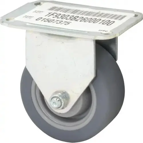Rigid Top Plate Caster: Thermoplastic Rubber, 3" Wheel Dia, 1-1/4" Wheel Width, 125 lb Capacity, 3-3/4" OAH Rigid Top Plate Caster: Thermoplastic Rubber, 3" Wheel Dia, 1-1/4" Wheel Width, 125 lb Capacity, 3-3/4" OAH