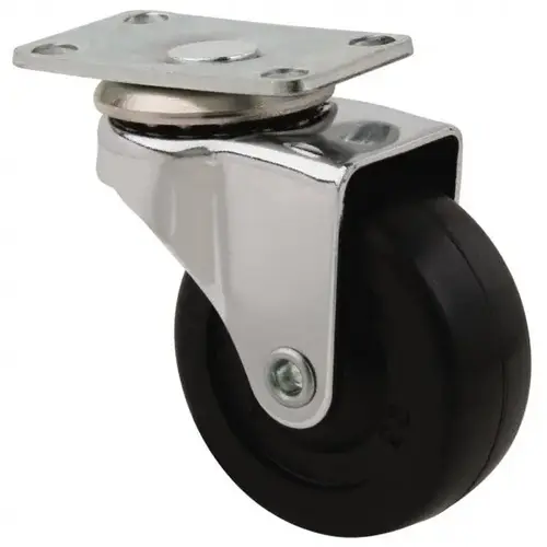 Swivel Top Plate Caster: Soft Rubber, 2" Wheel Dia, 13/16" Wheel Width, 75 lb Capacity, 2-5/8" OAH Swivel Top Plate Caster: Soft Rubber, 2" Wheel Dia, 13/16" Wheel Width, 75 lb Capacity, 2-5/8" OAH