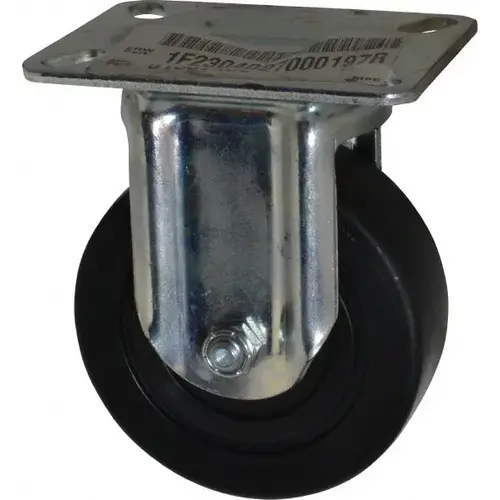 Rigid Top Plate Caster: Polyolefin, 4" Wheel Dia, 1-3/8" Wheel Width, 300 lb Capacity, 5-1/16" OAH