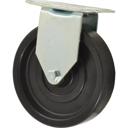 Rigid Top Plate Caster: Polyolefin, 5" Wheel Dia, 1-1/4" Wheel Width, 280 lb Capacity, 5-5/8" OAH Rigid Top Plate Caster: Polyolefin, 5" Wheel Dia, 1-1/4" Wheel Width, 280 lb Capacity, 5-5/8" OAH