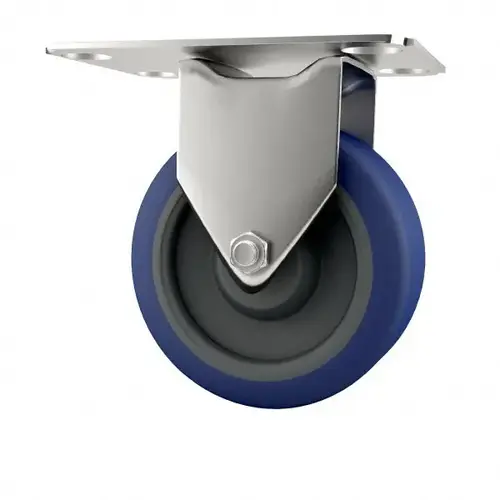 Rigid Top Plate Caster: Polyurethane, 5" Wheel Dia, 1-1/4" Wheel Width, 280 lb Capacity, 5-5/8" OAH