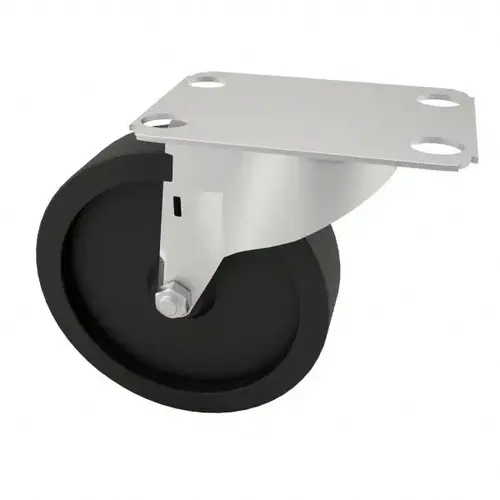 Swivel Top Plate Caster: Polyolefin, 4" Wheel Dia, 1-1/4" Wheel Width, 255 lb Capacity, 4-11/16" OAH Swivel Top Plate Caster: Polyolefin, 4" Wheel Dia, 1-1/4" Wheel Width, 255 lb Capacity, 4-11/16" OAH
