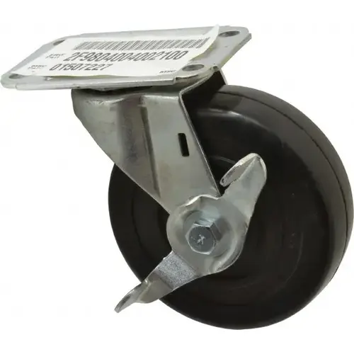 Swivel Top Plate Caster: Soft Rubber, 4" Wheel Dia, 1-1/4" Wheel Width, 165 lb Capacity, 4-11/16" OAH Swivel Top Plate Caster: Soft Rubber, 4" Wheel Dia, 1-1/4" Wheel Width, 165 lb Capacity, 4-11/16" OAH