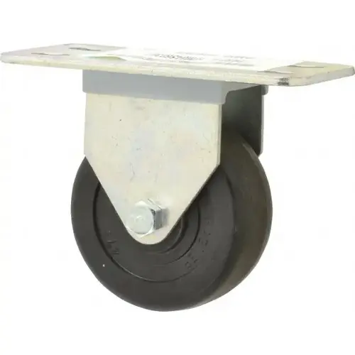 Rigid Top Plate Caster: Hard Rubber, 3" Wheel Dia, 1-1/4" Wheel Width, 210 lb Capacity, 3-3/4" OAH Rigid Top Plate Caster: Hard Rubber, 3" Wheel Dia, 1-1/4" Wheel Width, 210 lb Capacity, 3-3/4" OAH
