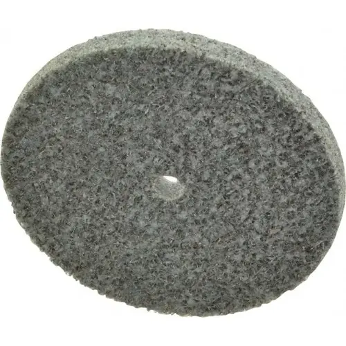Deburring Wheel: 3" Dia, 1/4" Face Width, 1/4" Hole, Density 8 N/A Aluminum Oxide - pack of 10