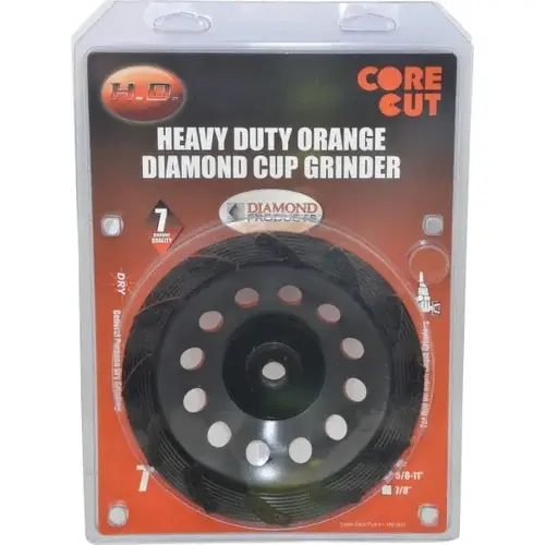 Tool & Cutting Grinding Wheel: 7" Dia, Spiral Cup