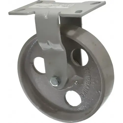 Rigid Top Plate Caster: Semi-Steel, 8" Wheel Dia, 2" Wheel Width, 1,200 lb Capacity, 9-1/2" OAH Rigid Top Plate Caster: Semi-Steel, 8" Wheel Dia, 2" Wheel Width, 1,200 lb Capacity, 9-1/2" OAH