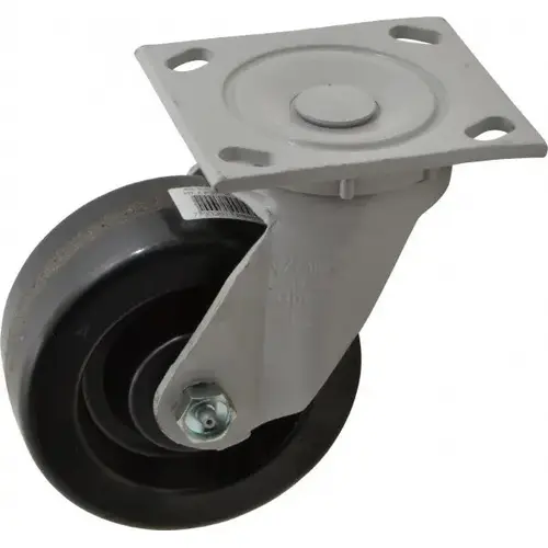 Swivel Top Plate Caster: Phenolic, 5" Wheel Dia, 2" Wheel Width, 1,000 lb Capacity, 6-1/2" OAH Swivel Top Plate Caster: Phenolic, 5" Wheel Dia, 2" Wheel Width, 1,000 lb Capacity, 6-1/2" OAH