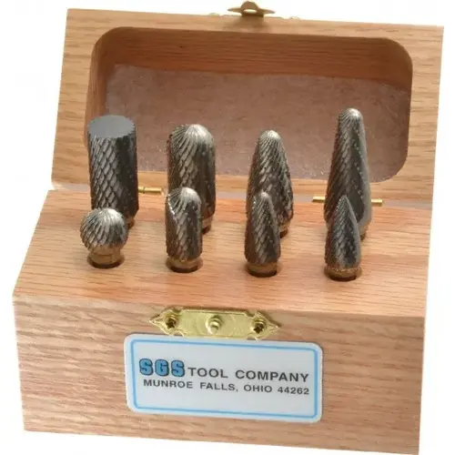 8 Pc Double Cut Burr Set