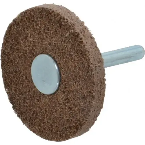 Deburring Wheel: 2" Dia, 1/4" Face Width, Density 6 N/A Aluminum Oxide Deburring Wheel: 2" Dia, 1/4" Face Width, Density 6 N/A Aluminum Oxide