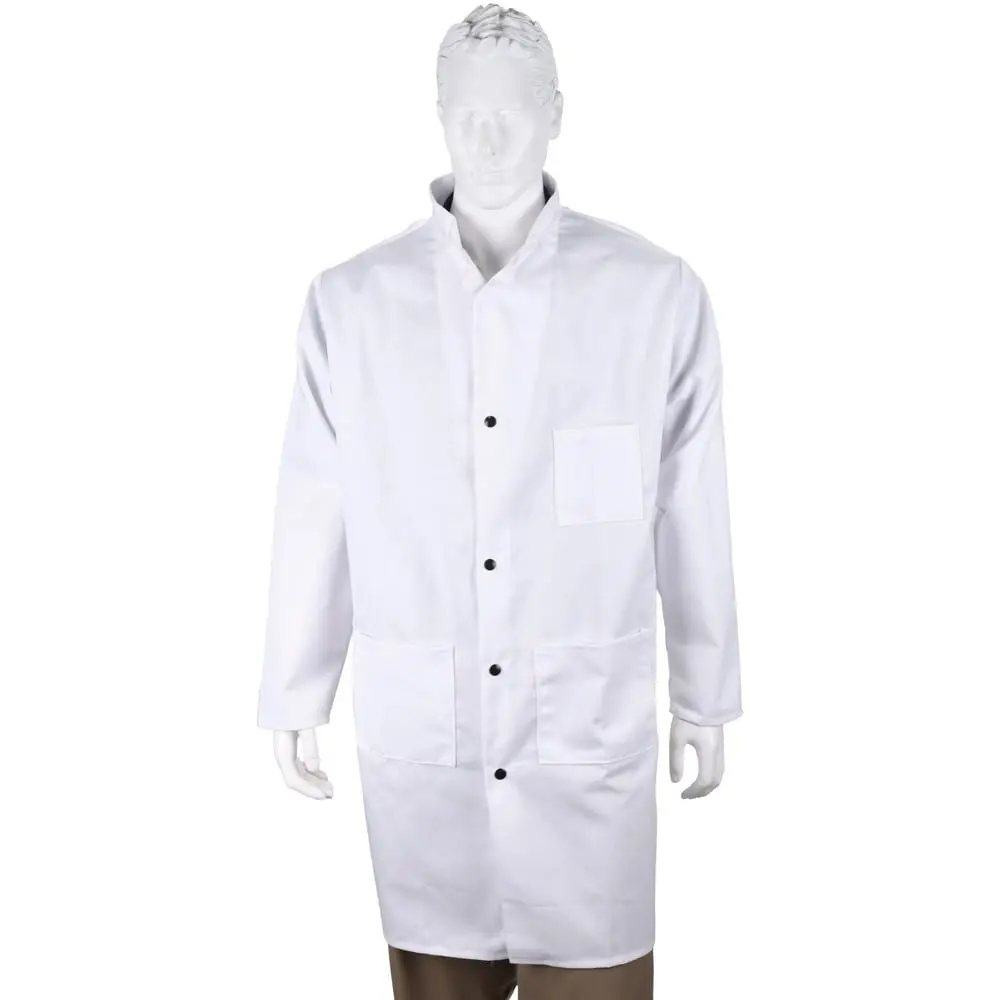 PRO-SAFE Size M White Lab Coat PS-850PCW-MED