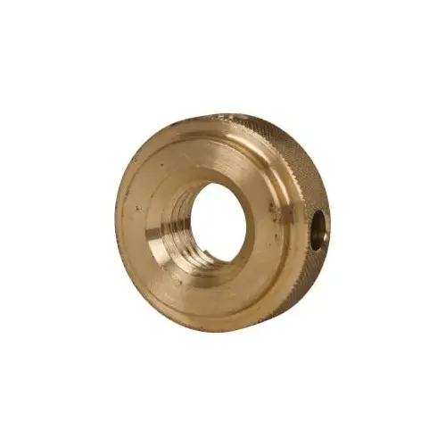 5/8-11" UNC Thread, Uncoated, Brass Round Knurled Check Nut 5/8-11" UNC Thread, Uncoated, Brass Round Knurled Check Nut