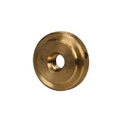 1/4-20" UNC Thread, Uncoated, Brass Round Knurled Check Nut 1/4-20" UNC Thread, Uncoated, Brass Round Knurled Check Nut