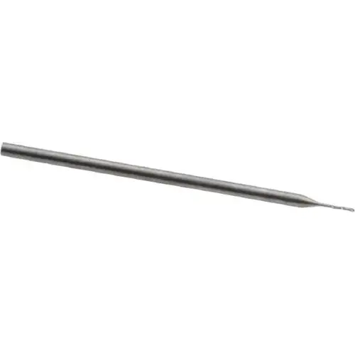 Micro Drill Bit: 0.0098" Dia, 118 degree Point, Solid Carbide Bright/Uncoated Micro Drill Bit: 0.0098" Dia, 118 degree Point, Solid Carbide Bright/Uncoated