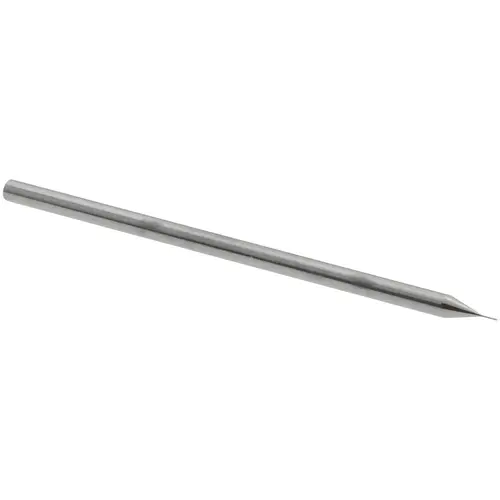Micro Drill Bit: 0.0039" Dia, 118 deg Point, Solid Carbide Bright/Uncoated Micro Drill Bit: 0.0039" Dia, 118 deg Point, Solid Carbide Bright/Uncoated