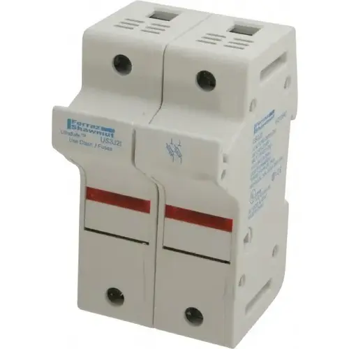 2 Pole, 600 VAC/VDC, 30 Amp, DIN Rail Mount Fuse Holder
