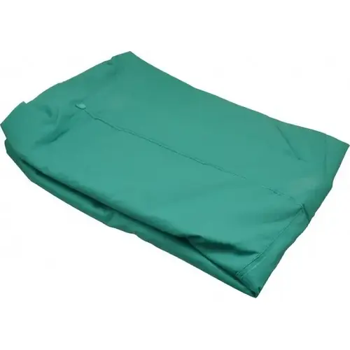 Non-Disposable Rain & Chemical-Resistant Coverall: Green, Nylon & Polyvinylchloride & Spunbound Non-Disposable Rain & Chemical-Resistant Coverall: Green, Nylon & Polyvinylchloride & Spunbound