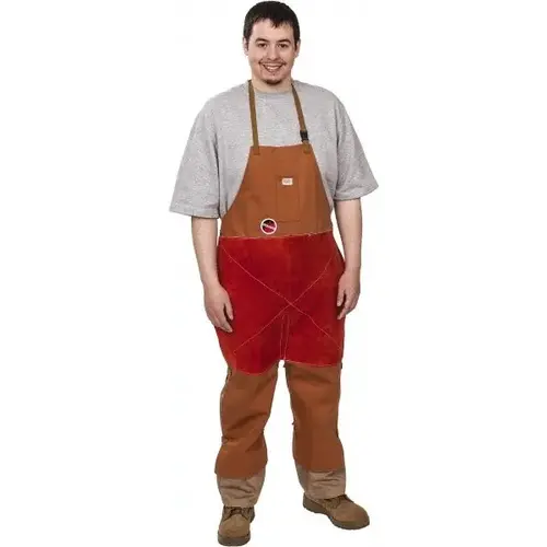 Disposable Split Leg Apron: Flame-Resistant Protection, Brown