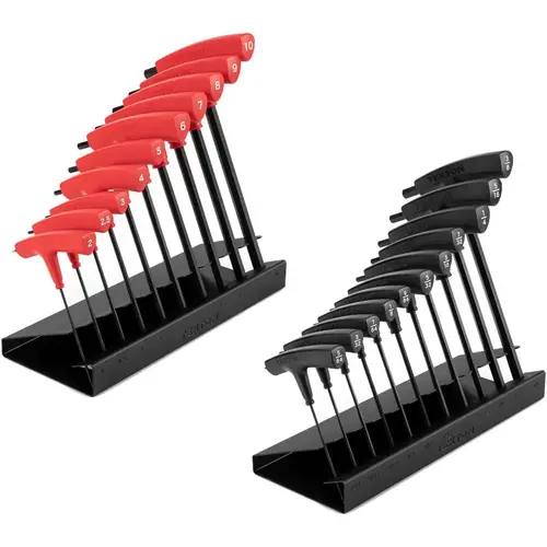 Hex Key Sets; Tool Type: Hex Key Set ; Handle Type: T-Handle ; Hex Size Range (Inch): 5/64 - 3/8 ; Material: Steel ; Overall Length (Decimal Inch): 9.0000 ; Arm Style: T-Handle