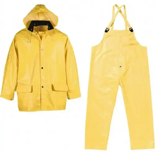 Suit with Pants: Size 3XL, Yellow, Polyester & PVC